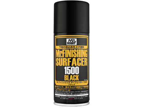 Mr.Hobby Finishing Surfacer 1500 juodas gruntas, 170 ml balionėlis (B-526)