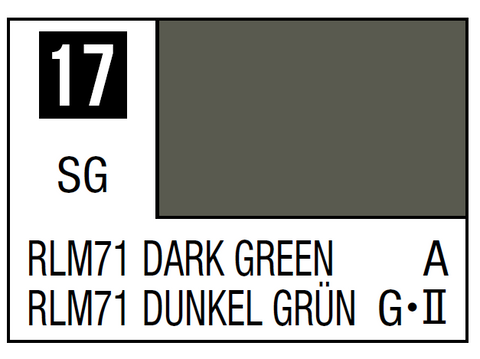 Mr.Hobby Mr.Color C-017 RLM71 Dark Green nitro dažai modeliams, 10 ml