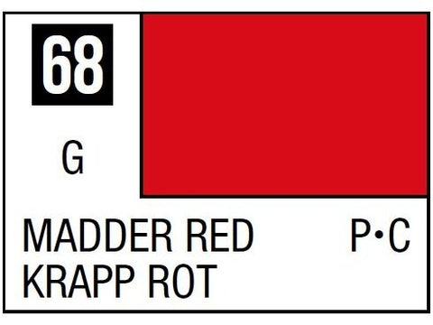 Mr.Hobby Mr.Color C-068 Madder Red nitro dažai, 10 ml