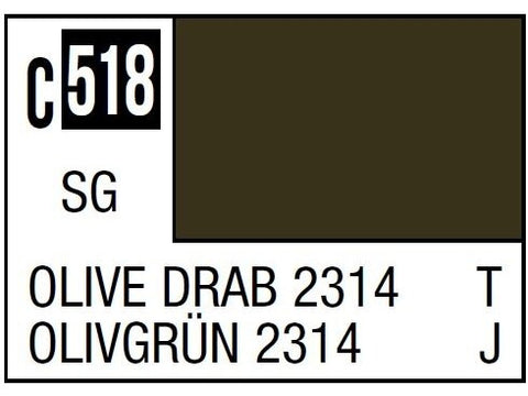 Mr.Hobby Mr.Color C-518 Olive Drab 2314 nitro dažai, 10 ml