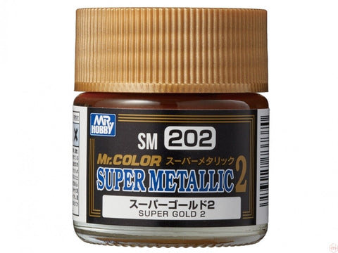 Mr.Hobby Mr.Color Super Metallic II SM-202 Super Gold II nitro metalikas 10ml