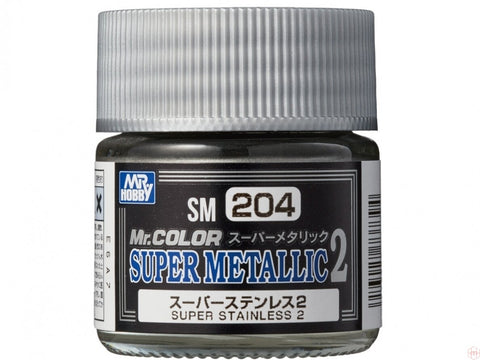 Mr.Hobby Mr. Color Super Metallic II nitro dažai SM-204 Super Stainless II 10 ml