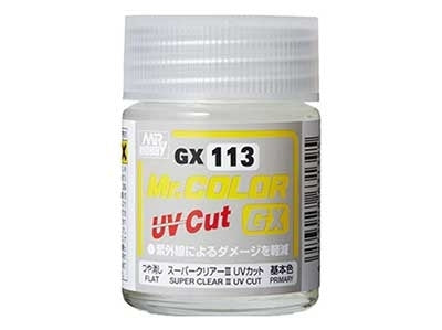 Mr.Hobby Super Clear III UV Cut nitro matinis lakas GX-113, 18 ml