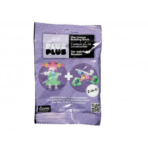 Plus-Plus Mini pastelinis konstruktorius Violetinė 2in1 – 35 detalės, kišeninė pakuotė