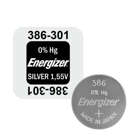 Energizer 386/301 sidabro oksido baterija 1,55 V laikrodžiams