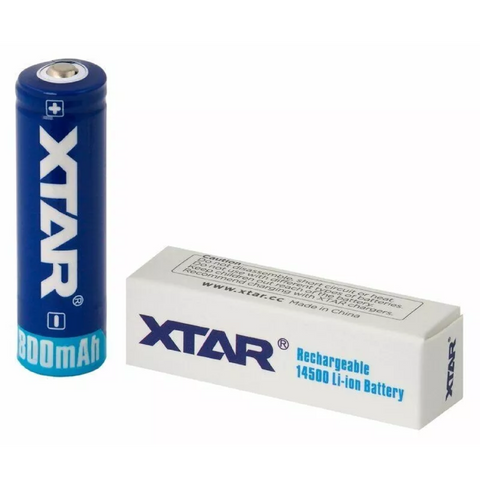 XTAR 14500 ličio jonų įkraunama baterija 800 mAh su apsauga