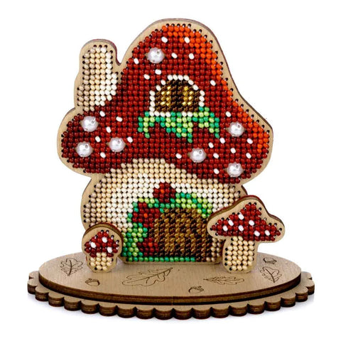 Karoliukų siuvinėjimo rinkinys ant medžio su PRECIOSA, 10x10 cm