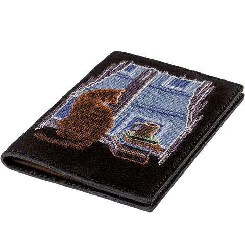 Kryželiu siuvinėjimo rinkinys paso dėklui iš dirbtinės odos | Wonderland Crafts