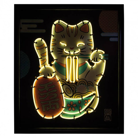 Neoninis kūrybinis rinkinys Maneki-neko – šviečianti laimės katė vaikams 7+