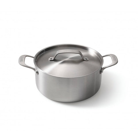 Nerūdijančio plieno puodas 4,75 l su dangčiu indukcijai ir orkaitei