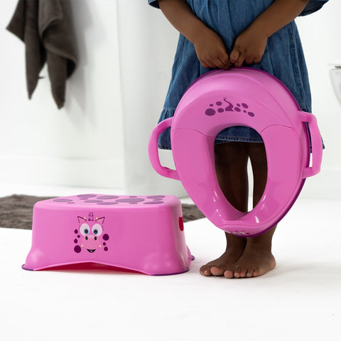 My Carry Potty neslystantis vaikiškas laiptelis „Rožinis drakonas“, 18+ mėn., iki 50 kg