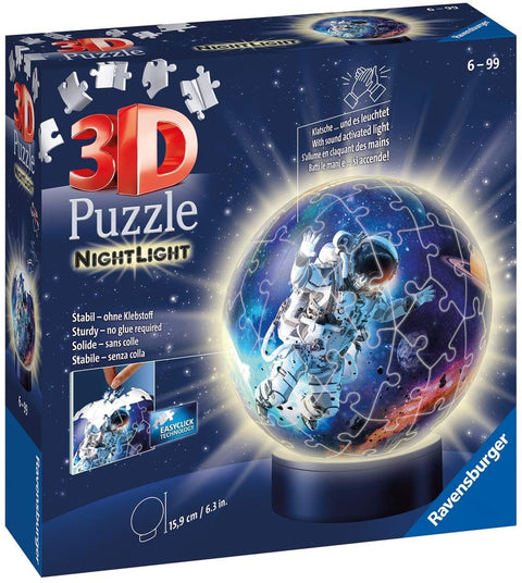 Ravensburger: Night Light Puzzle Ball Astronauts in Space - RAVENSBURGER 3D dėlionė - HOBI.LT 🇱🇹