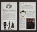 Harry Potter Deathly Hallows plakatas — atviras dvipusis puslapis su aukso žiedu, burtų lazda ir stilizuotomis figūromis, skirtas sienai
