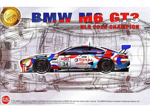 NuNu BMW M6 GT3 Nürburgring 2020 čempionas Walkenhorst 1/24 surinkimo rinkinys