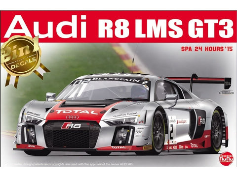 NuNu Audi R8 LMS GT3 Spa 24h 2015 1/24 plastikinis modelio rinkinys