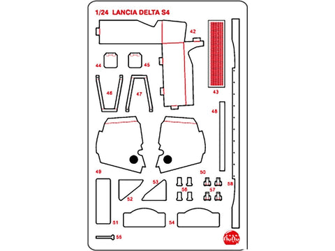 NuNu Lancia Delta S4 ’86 Monte Carlo 1/24 detalizavimo rinkinys E24030