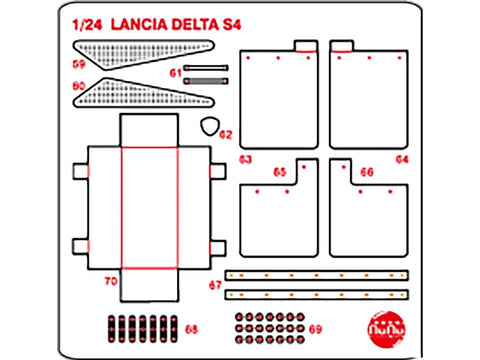 NuNu Lancia Delta S4 ’86 Monte Carlo 1/24 detalizavimo rinkinys E24030