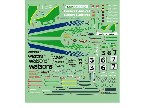NuNu BMW 320i E46 Macau 2001 nugalėtojas, 1/24 plastikinis surinkimo rinkinys