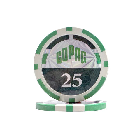 Copag 300 pokerio žetonų rinkinys tamsiame aliuminio lagamine