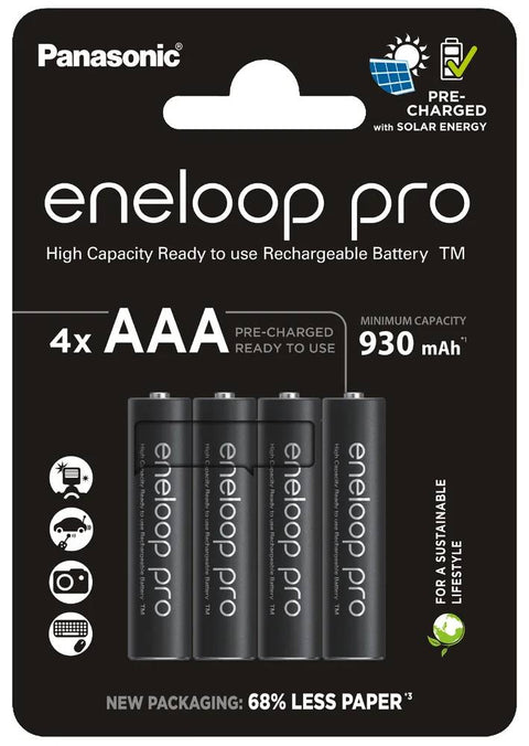 Panasonic Eneloop Pro AAA 930mAh įkraunamos baterijos, 4 vnt.