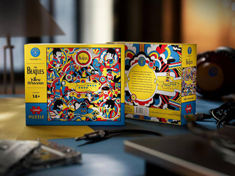 The Beatles Yellow Submarine 1000 detalių dėlionė – ryški fanams