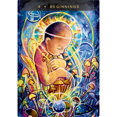 Sacred Mushroom Oracle šamaninės orakulo kortos anglų kalba