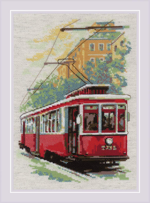 RIOLIS: Old Tram. Siuvinėjimo rinkinys iš RIOLIS Nr.: 2106 - HOBI.LT 🇱🇹