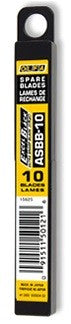 OLFA ASBB-10 9 mm juodos „Excel Black“ atsarginės peilio geležtės