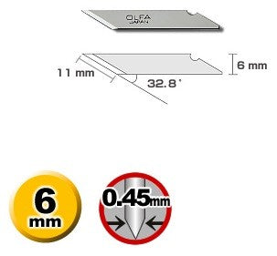 OLFA KB skalpelio peiliukai AK-1/AK-4, 25 vnt. dėtuvėje