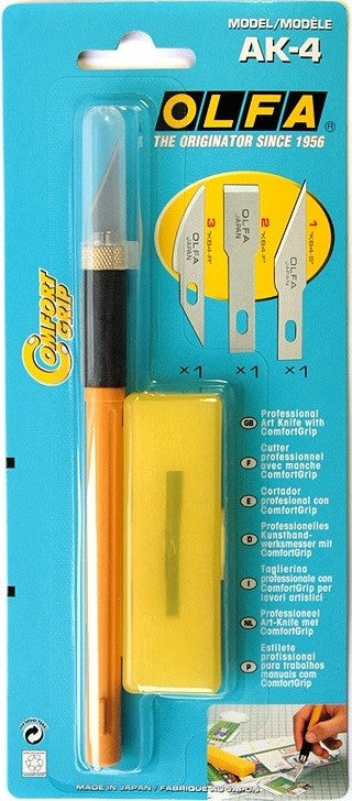 OLFA AK-4 profesionalus skalpelis – ergonomiškas, keičiamos geležtės