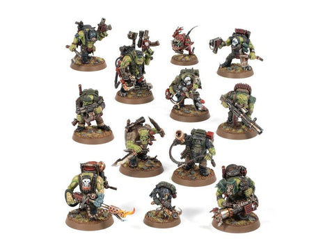 Warhammer 40,000 Orks Kommandos rinkinys (12 miniatiūrų)