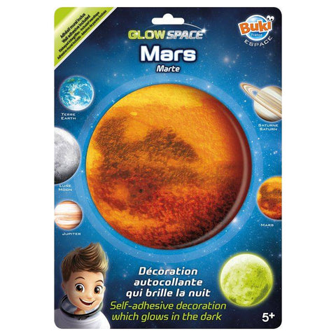 Tamsoje šviečiantis 3D lipdukas Marsas, 15 cm