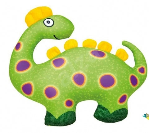 Minkoma sensorinė pagalvėlė–žaislas „Žalias dinozauras“ 33×28 cm, 0+, Bino