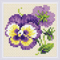 RIOLIS: Pair of Pansies - Deimantinės Mozaikos rinkinys iš RIOLIS Nr.: AM0037 - HOBI.LT 🇱🇹