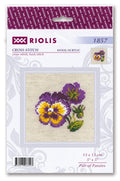 RIOLIS: Pair of Pansies siuvinėjimo rinkinys iš RIOLIS Nr.: 1857 - HOBI.LT 🇱🇹