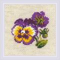 RIOLIS: Pair of Pansies siuvinėjimo rinkinys iš RIOLIS Nr.: 1857 - HOBI.LT 🇱🇹