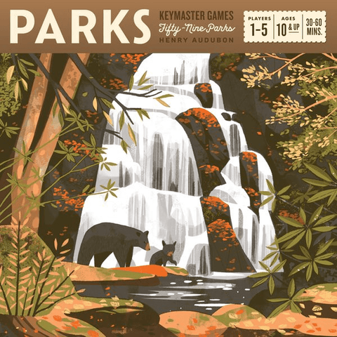 Stalo žaidimas PARKS apie JAV nacionalinius parkus, 1–5 žaidėjai