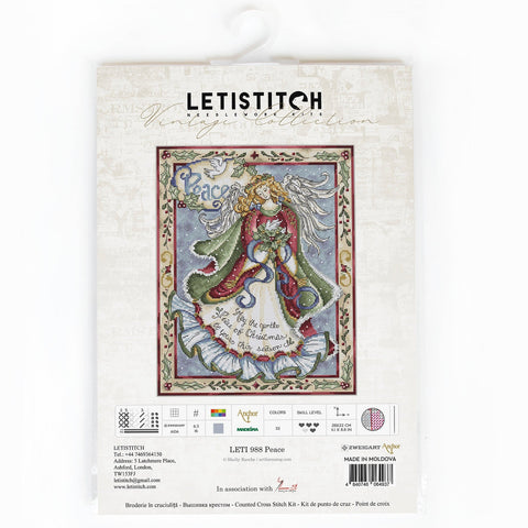 LetiStitch: Peace SLETI988 - siuvinėjimo kryželiu rinkinys - HOBI.LT 🇱🇹