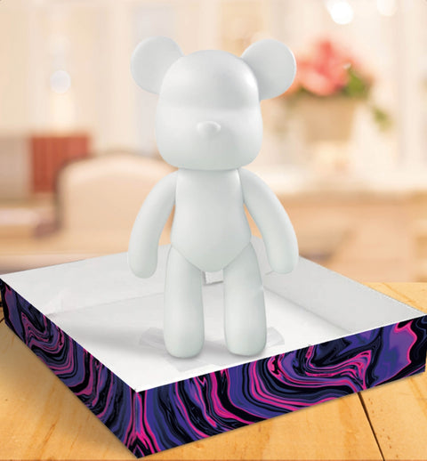 Marble Bear marmuravimo kūrybinis rinkinys – rožinis meškiukas 23 cm