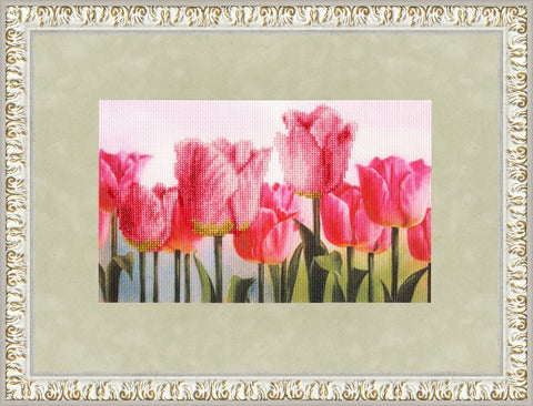 Zolotoe Runo: Pink tulips S/KN003 - HOBI.LT 🇱🇹