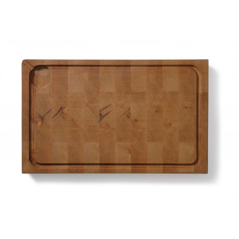 Dvipusė buko medienos pjaustymo lenta su sulčių grioveliu 48,5x30