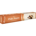 Palo Santo smilkalai (Aromatika), oranžinė ilga dėžutė kampiniu rakursu, natūralios smilkalų lazdelės pakuotėje