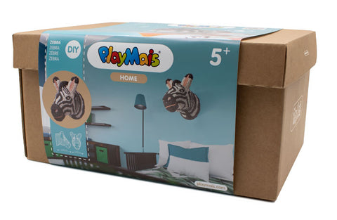 PlayMais kūrybinis rinkinys “Zebras” – 9000 kukurūzų, klijų nereikia, sieninė dekoracija 5+