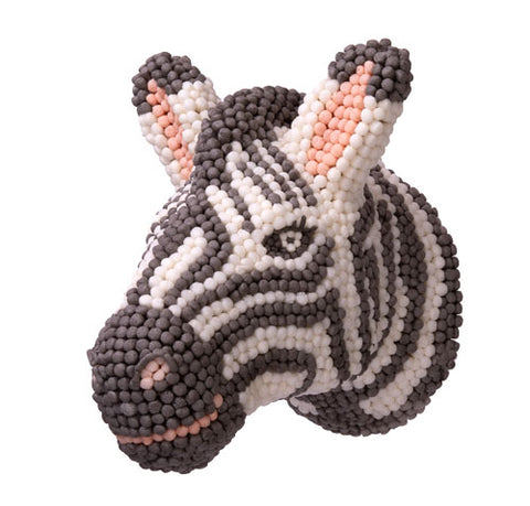 PlayMais kūrybinis rinkinys “Zebras” – 9000 kukurūzų, klijų nereikia, sieninė dekoracija 5+