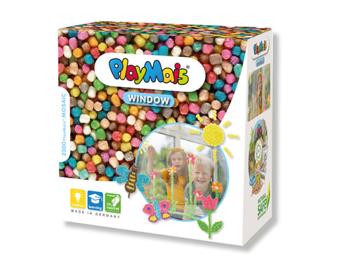 PlayMais kūrybos rinkinys langams ir stiklui – 2300 kukurūzų, Pavasaris–Vasara, 3+, pagaminta Vokietijoje