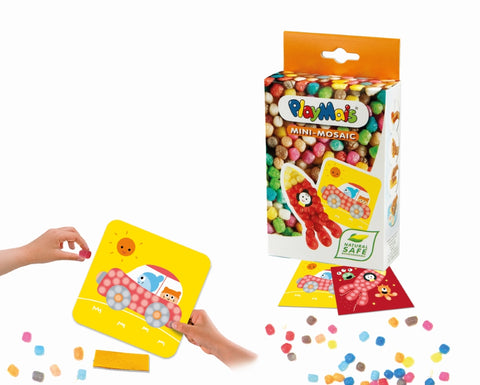 PlayMais Mini mozaika 300: Mašina ir Raketa – ekologiškas rinkinys 3+