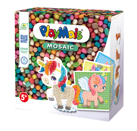 PlayMais kūrybinė mozaika „Vienaragis“ – 2300 dalių rinkinys, 5+, tvarus