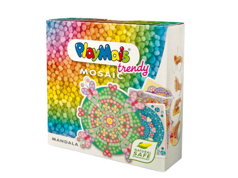 PlayMais Mandala mozaikos rinkinys – 3000 kukurūzų detalių, 6+, tvarus