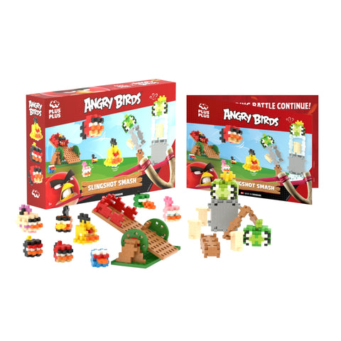 Plus Plus konstruktorius Angry Birds katapulta, 300 mini detalių