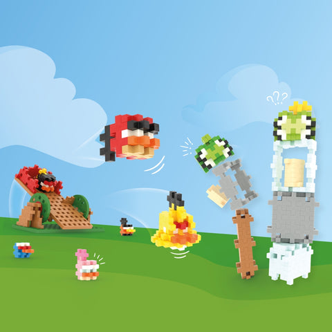 Plus Plus konstruktorius Angry Birds katapulta, 300 mini detalių